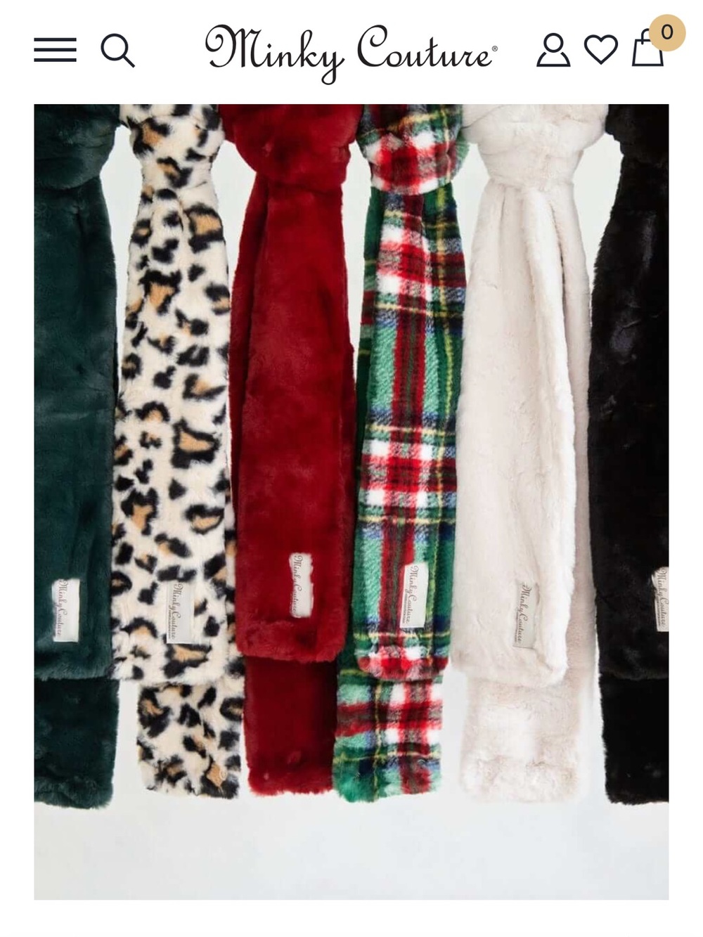 MC Designer Faux Fur scarf in Black and White